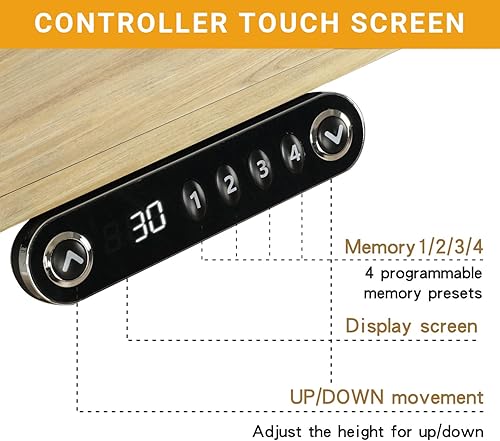 Miniatura 54 de Escritorio eléctrico de pie de altura ajustable, escritorio de computadora de pie sentado de 55 x 24 pulgadas, mesa de escritorio de pie para Negro