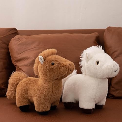 Miniatura 7 de PEACH CAT Animal de peluche de caballo de 8 pulgadas, lindo caballo de peluche suave, juguetes de peluche, regalos para niños, blanco