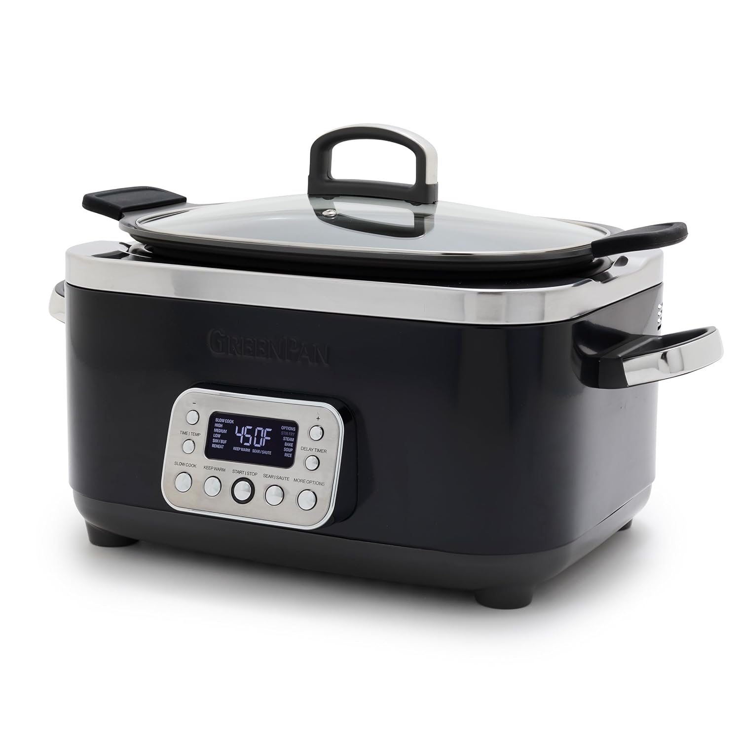 GreenPan Elite 14-in-1 Nonstick 6QT Electric Slow Cooker PFAS-Free Ceramic Multi-Cooker In-Pot Browning Dishwasher Safe Lid Removable Crock