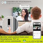 Lloyd's Advanced Video Doorbell Camera Wireless Outdoor Security with Rechargeable Battery, 2-Way Audio, Full HD 1080P, Supports Night Vision & Cloud/Local Storage, Motion Alerts, No Hub Required