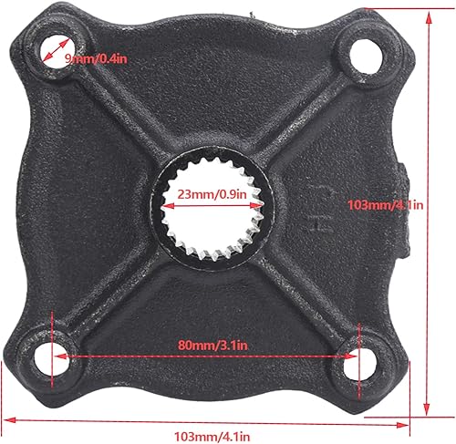 Miniatura 5 de Fydun 2 unids 23 dientes Spline 4 Stud Wheel eje trasero eje eje aleación acero reemplazo accesorios para Quad Bike ATV Kart