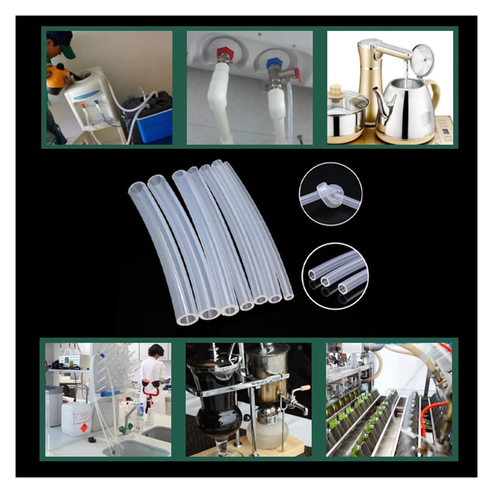Manguera de silicona transparente de 10 mm, resistente a altas temperaturas, no tóxica, de grado alimenticio, for grifo, acuario, jardín, diámetro de 1 mm a 12 mm.(ID 8mm x OD 12mm)