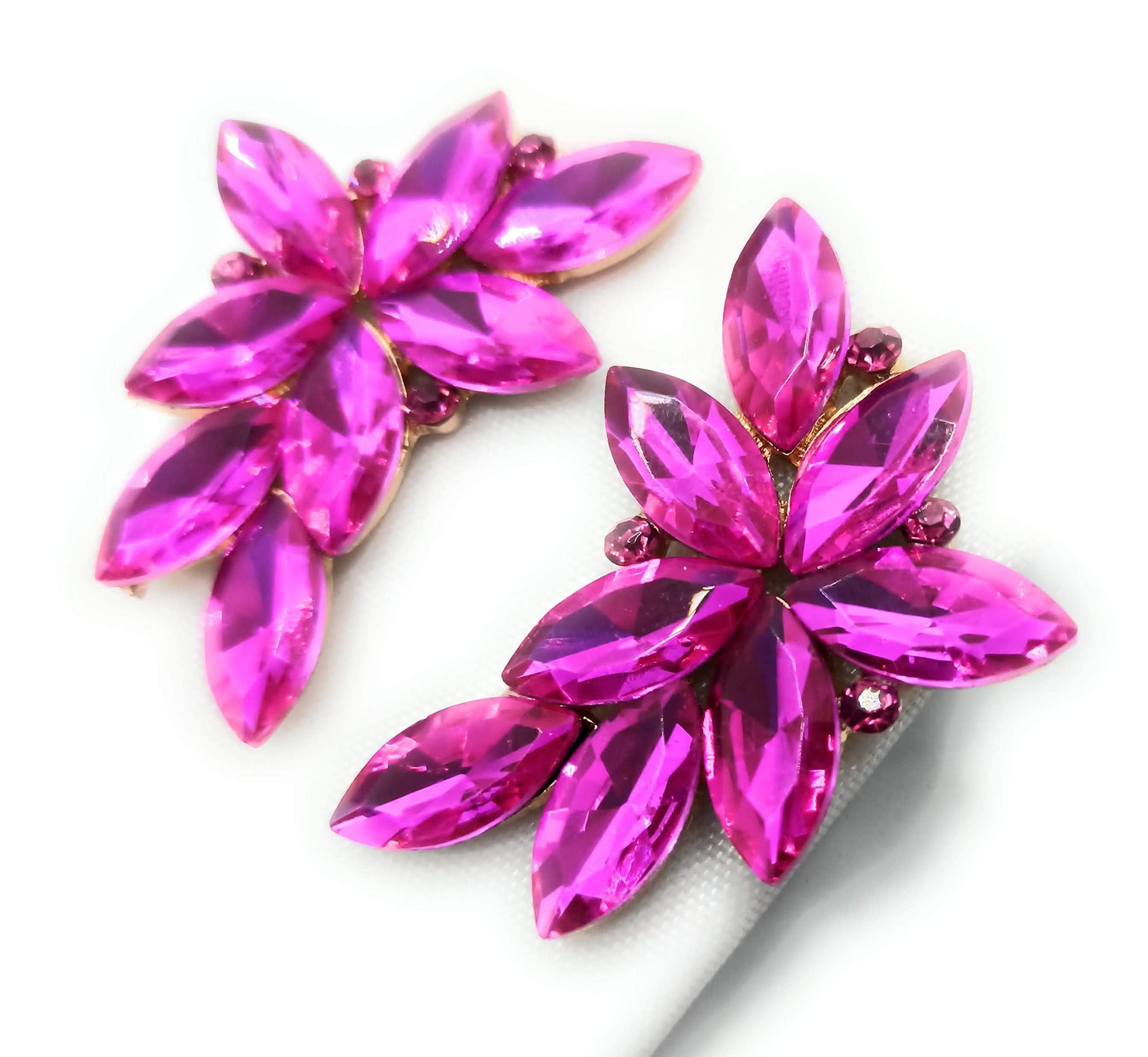 Pendientes largos grandes mujer bisutería alta gama cristales de colores espectaculares fiesta boda