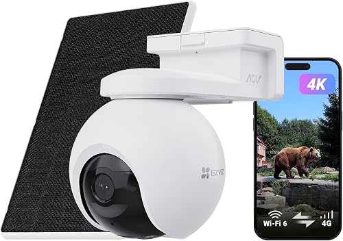 EZVIZ 4G LTE 4K Camera Surveillance exterieure sans Fil E…