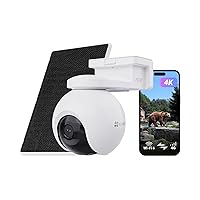 EZVIZ 8MP 4G LTE Telecamera Esterno con Pannello Solare, Telecamera a Batteria 4G