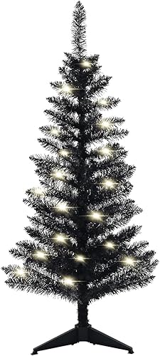 Árbol de Navidad artificial, árbol de decoración de Halloween, árbol de pino de Navidad con base de soporte de pata de PVC, decoración navideña para