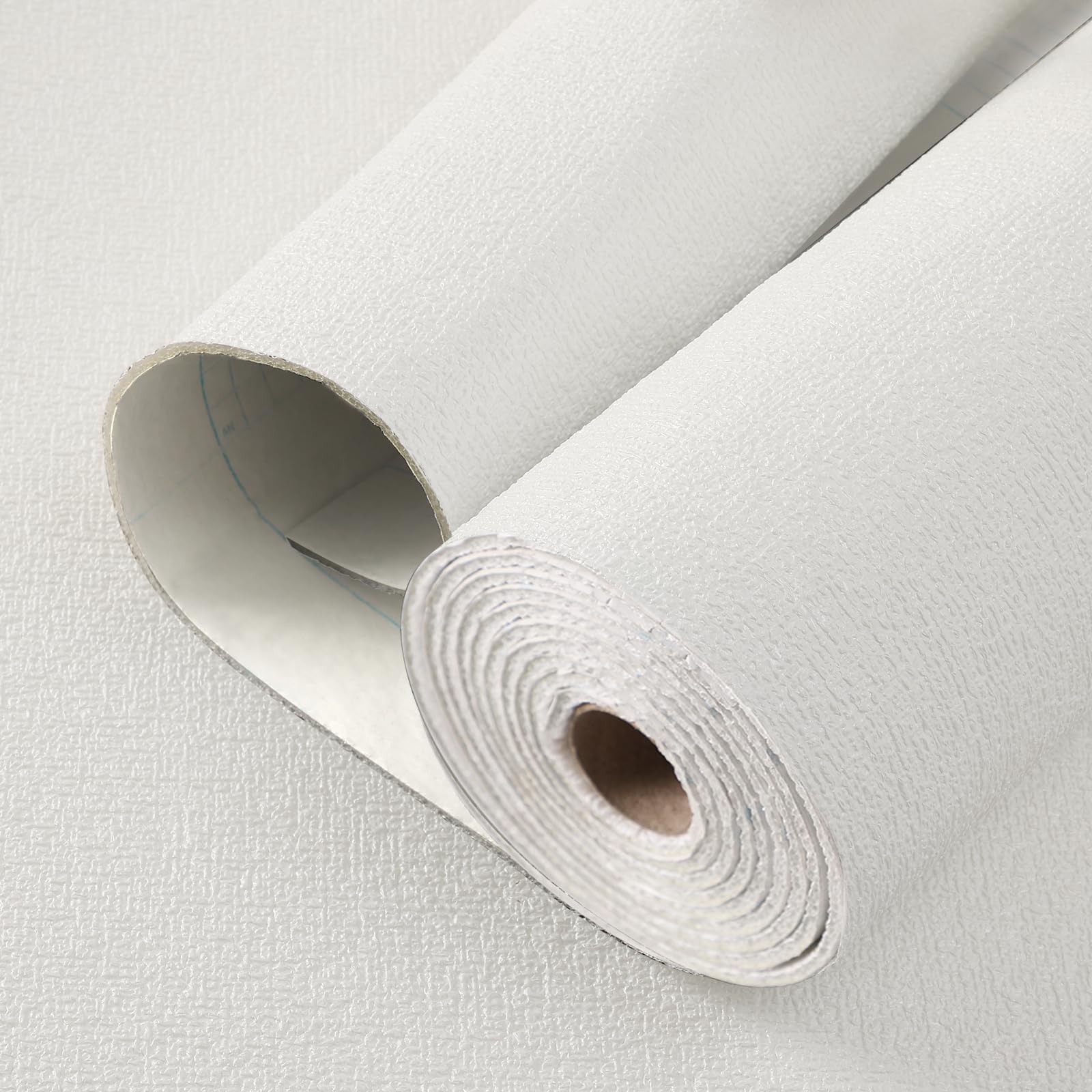 Anttyscar 8Roll White Thicken Self Adhesive Wallpaper Thermal Insulating Peel and Stick Wallpaper Waterproof Wall Panels Stick On Wall Covering Roll for Living Room, Removable Furniture Sticker