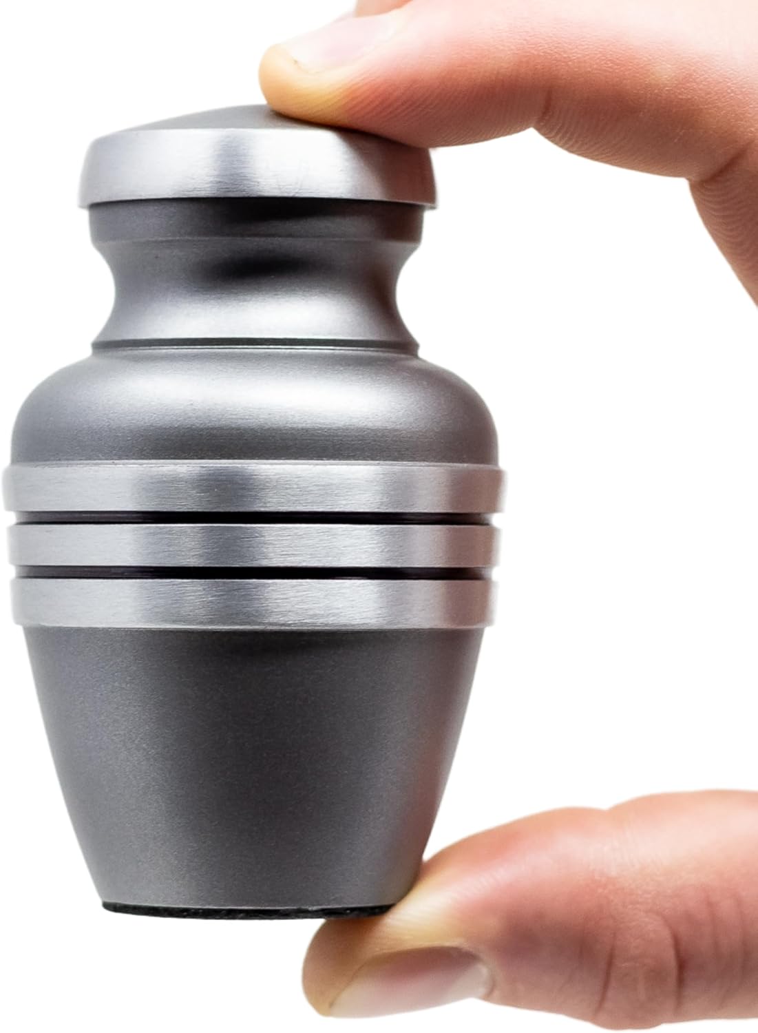 Small Urns for Human Ashes - Pewter Urn Keepsake - Hand-Polished Memorial Cremation Urn with Velvet Bag - Elegant Display Urn for Adult Male Female or Pet Remains