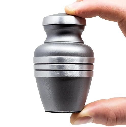 Small Urns for Human Ashes - Pewter Urn Keepsake -