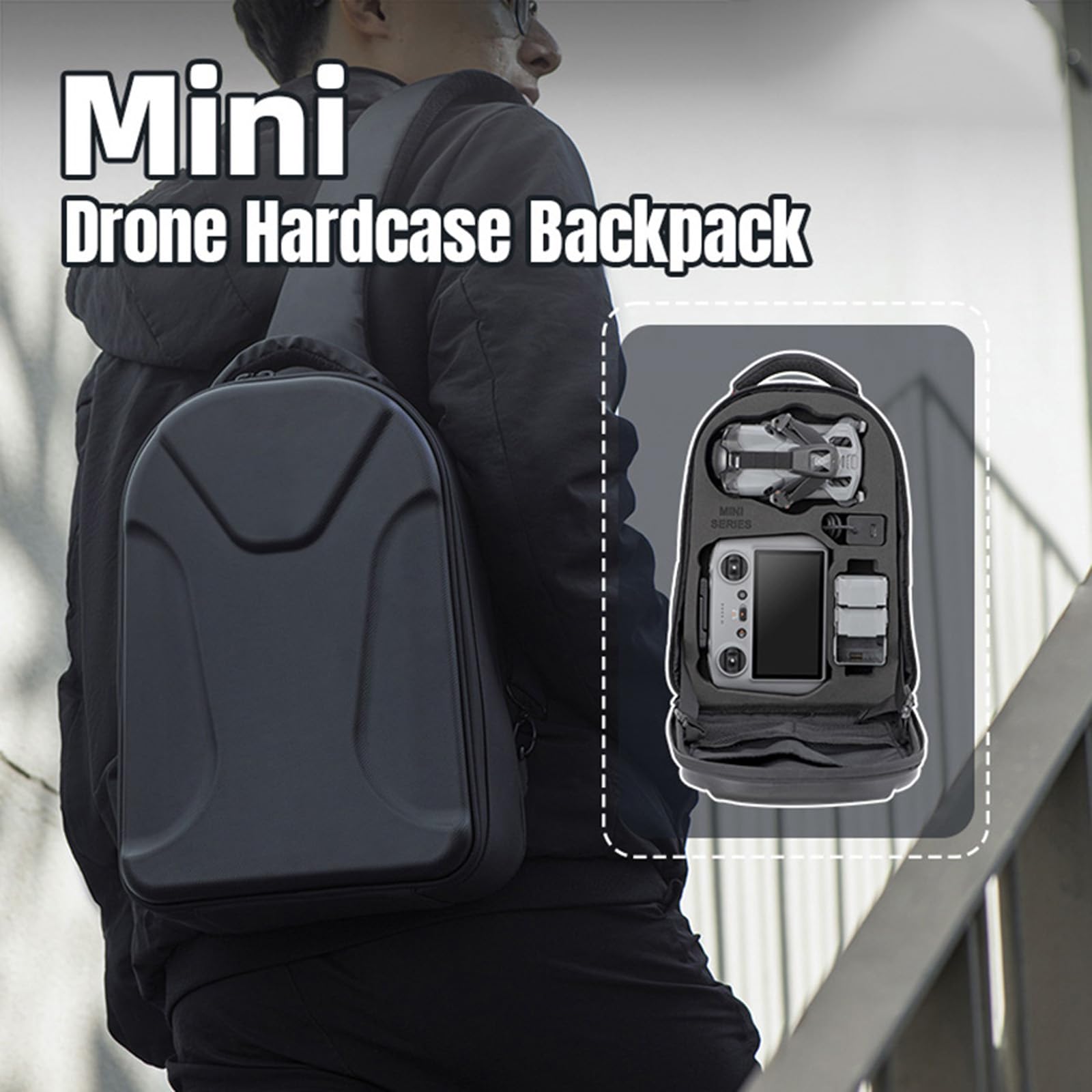 Mini 5 Pro Etui, Wodoodporna torba na ramię do przenoszenia, przenośna torba do przechowywania odporna na ciśnienie, etui na drona z serii DJI Mini, kontroler RC 2 i akcesoria