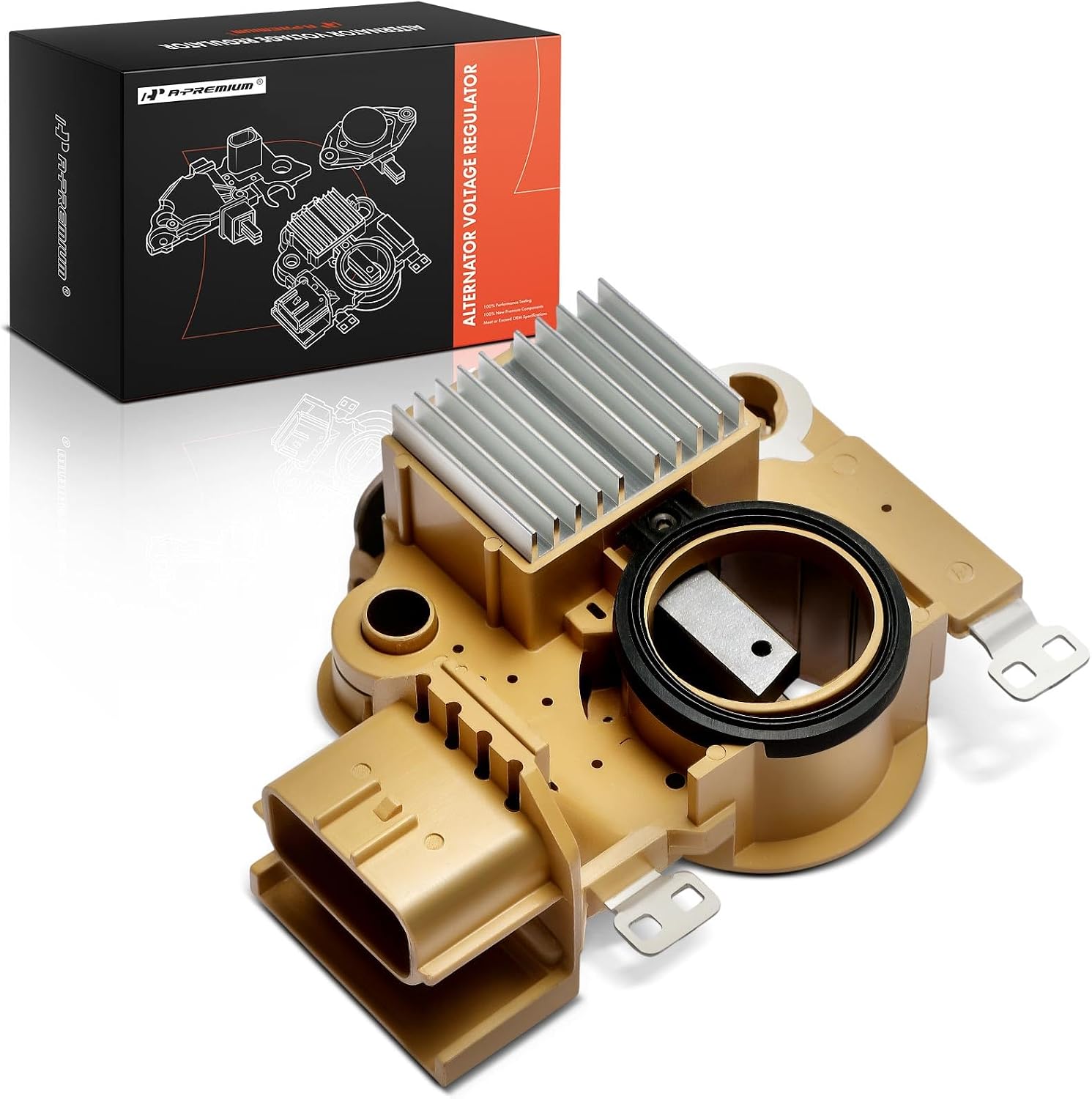 A-Premium Alternator Voltage Regulator Compatible with Dodge Avenger 1995-1997, Colt 1995 & Mitsubishi Mirage, Eclipse, Galant & Chrysler Sebring & Eagle Summit, Talon, 14.5V A-Circuit 14.5 Vset