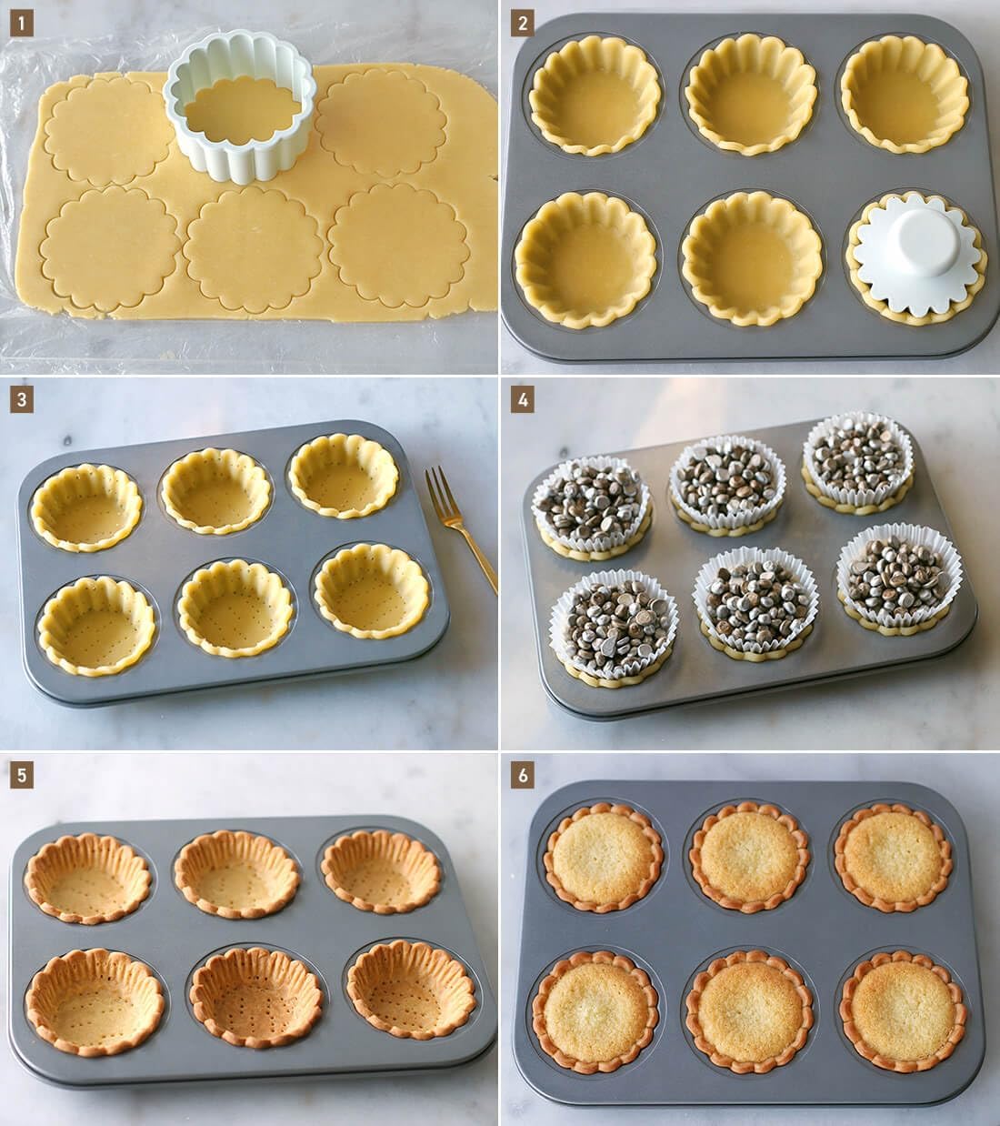 Tart Cutting Mold Set, 4 inch Fluted Round Cookie Cutter Round Double Cut and 2.5 inch Tart Tamper Plastic, Biscuit Cutter for Making Egg Tarts, Fondant Cakes(Baking Tray Not Included)