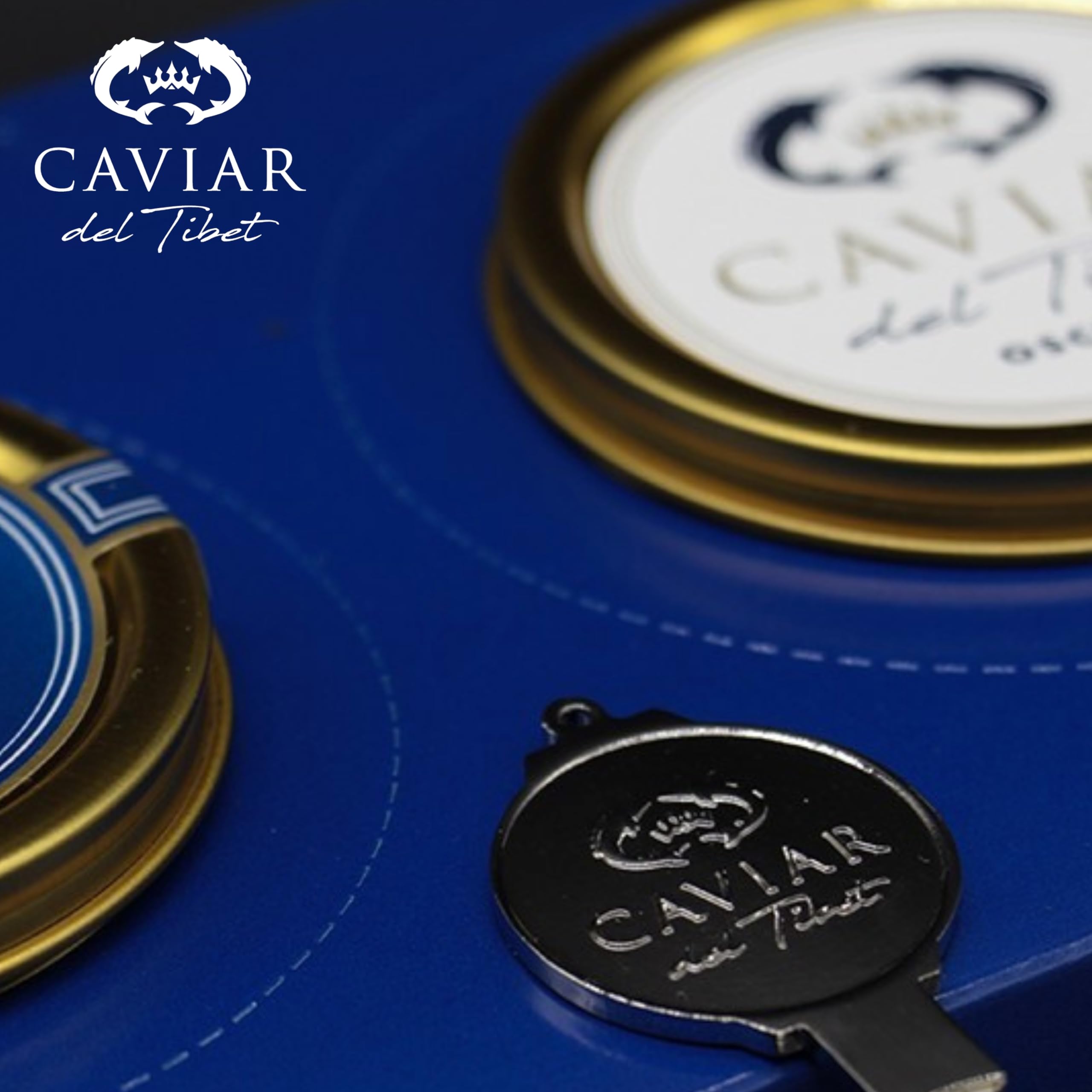 Dúo Caviar del Tíbet – Estuche Gourmet - Caviar Oscietra 50 GR y Caviar Imperial 50GR – Huevas de Esturión - Pack Regalo Gourmet