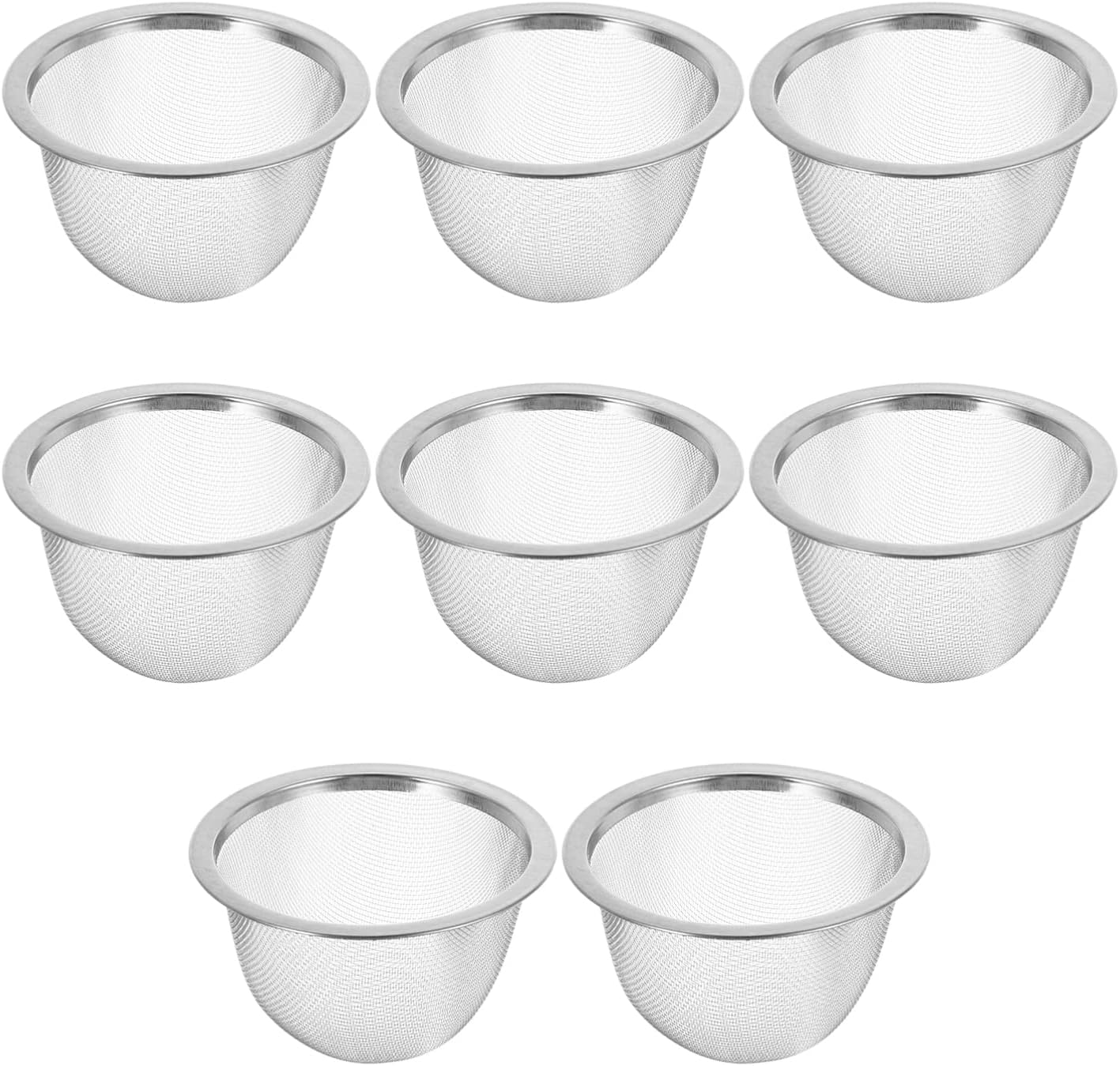 DOITOOL 8pcs Teapot Mesh Strainer Replacement, Stainless Steel Tea Pot
