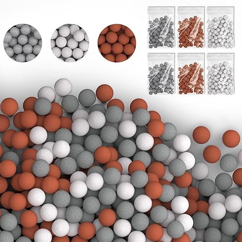 Filtro de cuentas de piedra de repuesto para cabezal de ducha, 6 paquetes de cuentas minerales aniónicas, bolas de piedra universales para el hogar