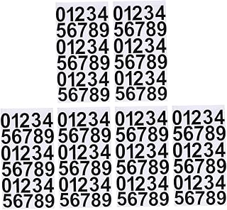 Operitacx 6 Sheets Digital Sticker Letter Sticker Motorcycle Decals Car Decoration Pvc Number Pasters Mailbox Number Decals Pvc Number Stickers Pvc Number Pasters Decoration Gift
