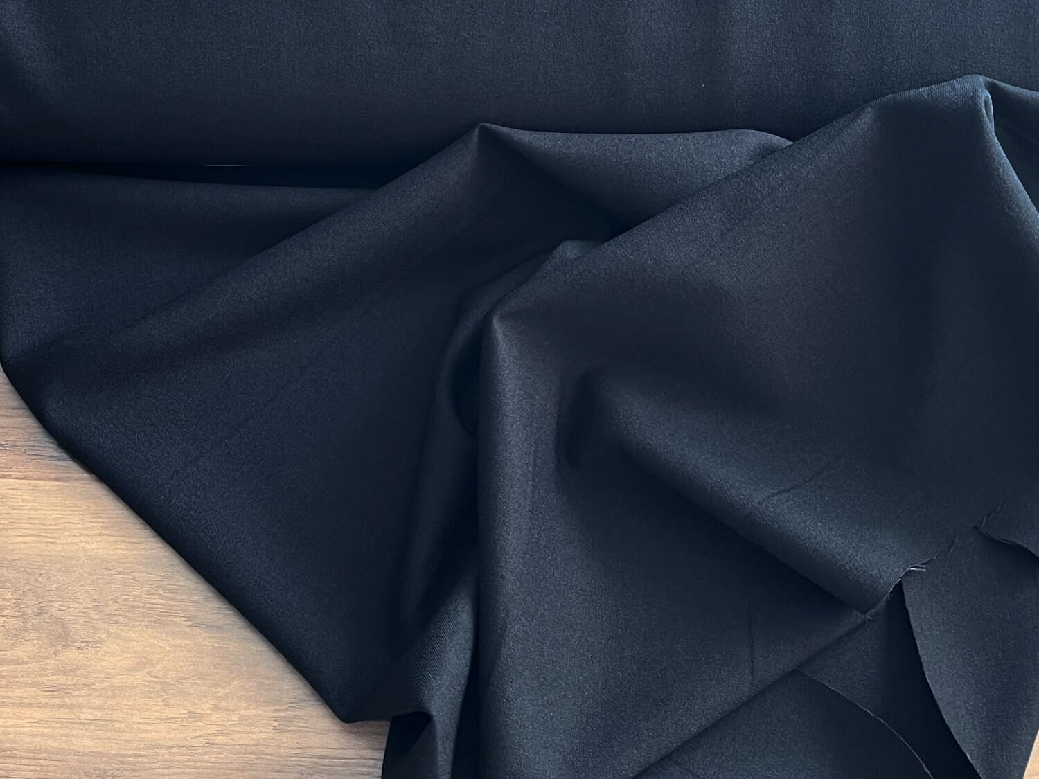 ウールライクポリエステル 服地 W幅140cm ストレッチツイル 起毛(生地幅140cm&times;2m【7】ネイビー)商用利用可 高級 中厚