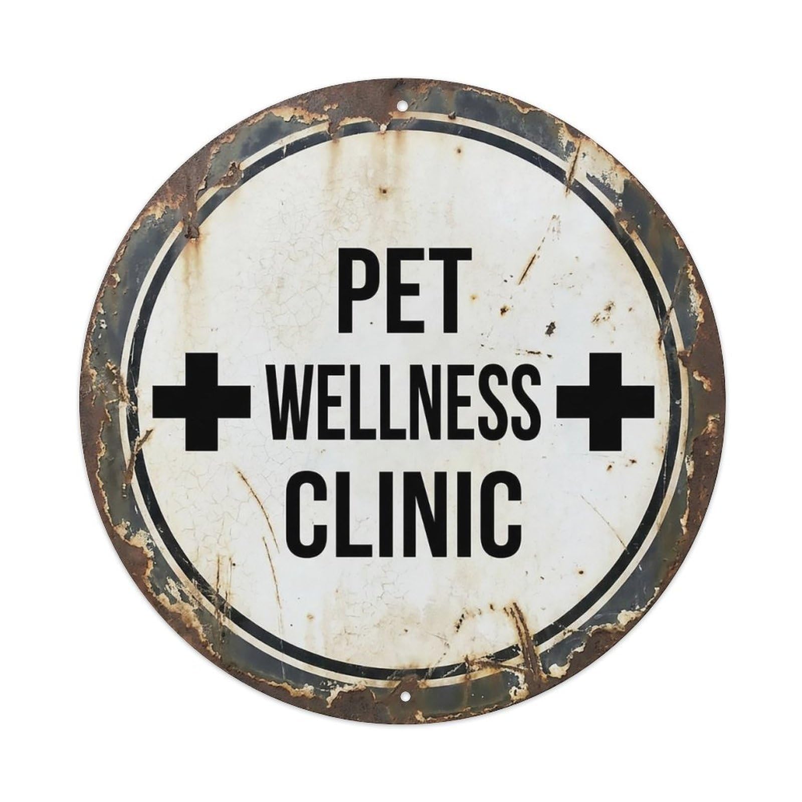 Vintage Pet Wellness Clinic Decor Metal Tin Sign