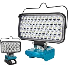 Cordless LED Work Light for Makita 18v Battery, Portable Flood Lights 120W Spotlight Compact Lighting 10600LM with Type C & USB Fast Charging for Camping, Hiking, Fishing,Power Failure,Workshop