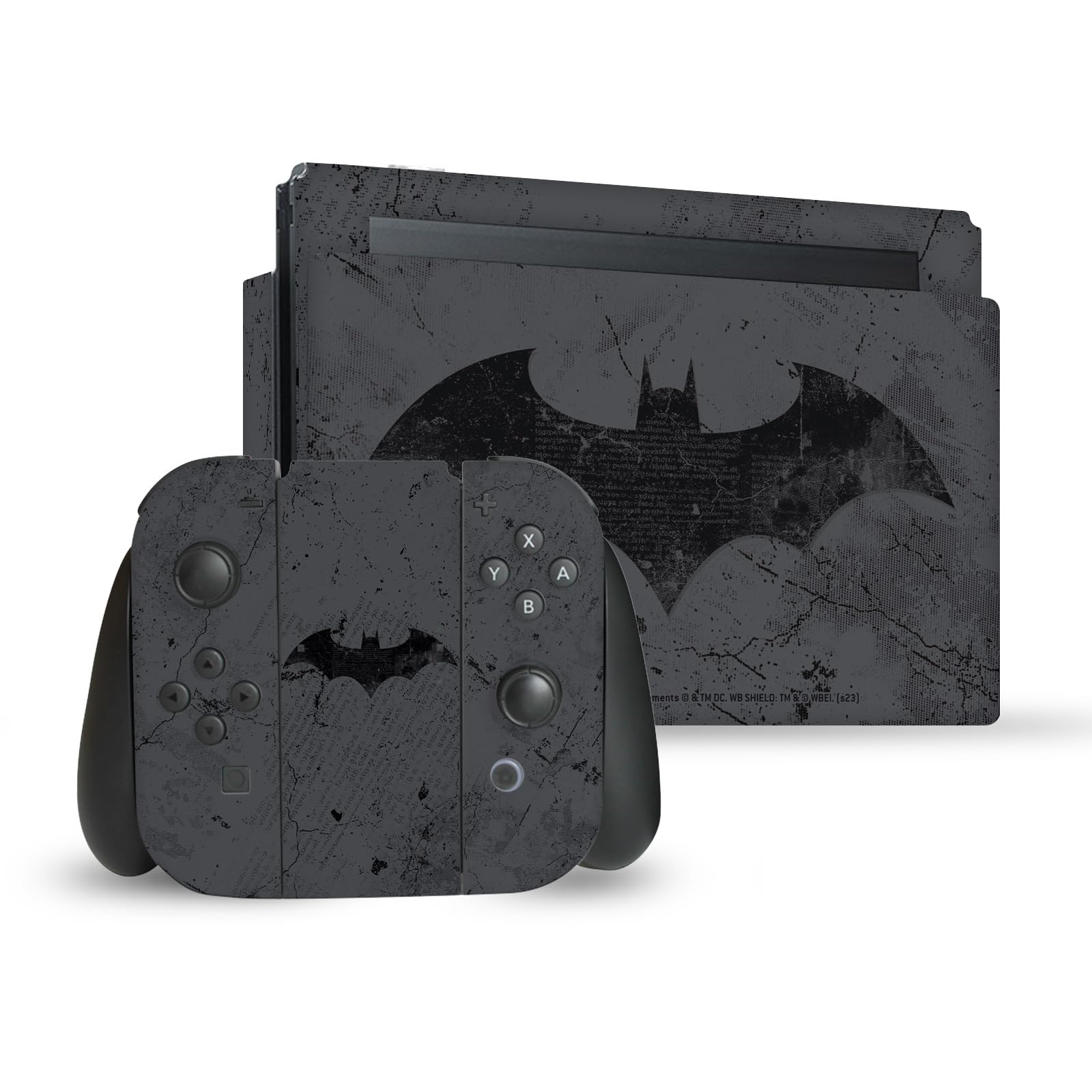 Head Case Designs Licenza Ufficiale Batman DC Comics Hush Loghi E Fumetti Vinile Sticker Gaming Pelle Adesivo Compatibile con Nintendo Switch Console & Dock & Joy-con Controller Bundle