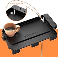 Vista 6 de Estante de noche para dormitorio, litera con puerto de carga USB y 2 salidas de CA, mesita de noche, mesita de noche acoplable, bandeja de noche