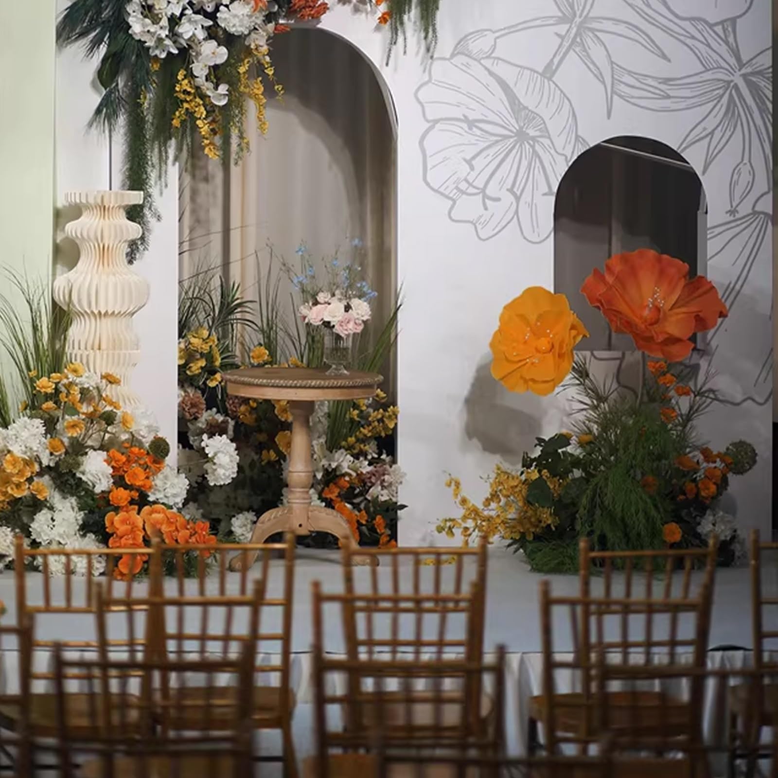 Giants - Flores artificiales para decoración, flores de EVA, tallo de PVC flexible, base de hierro forjado, flor artificial para boda, recepción, cumpleaños, Pascua, fiesta, día de la madre