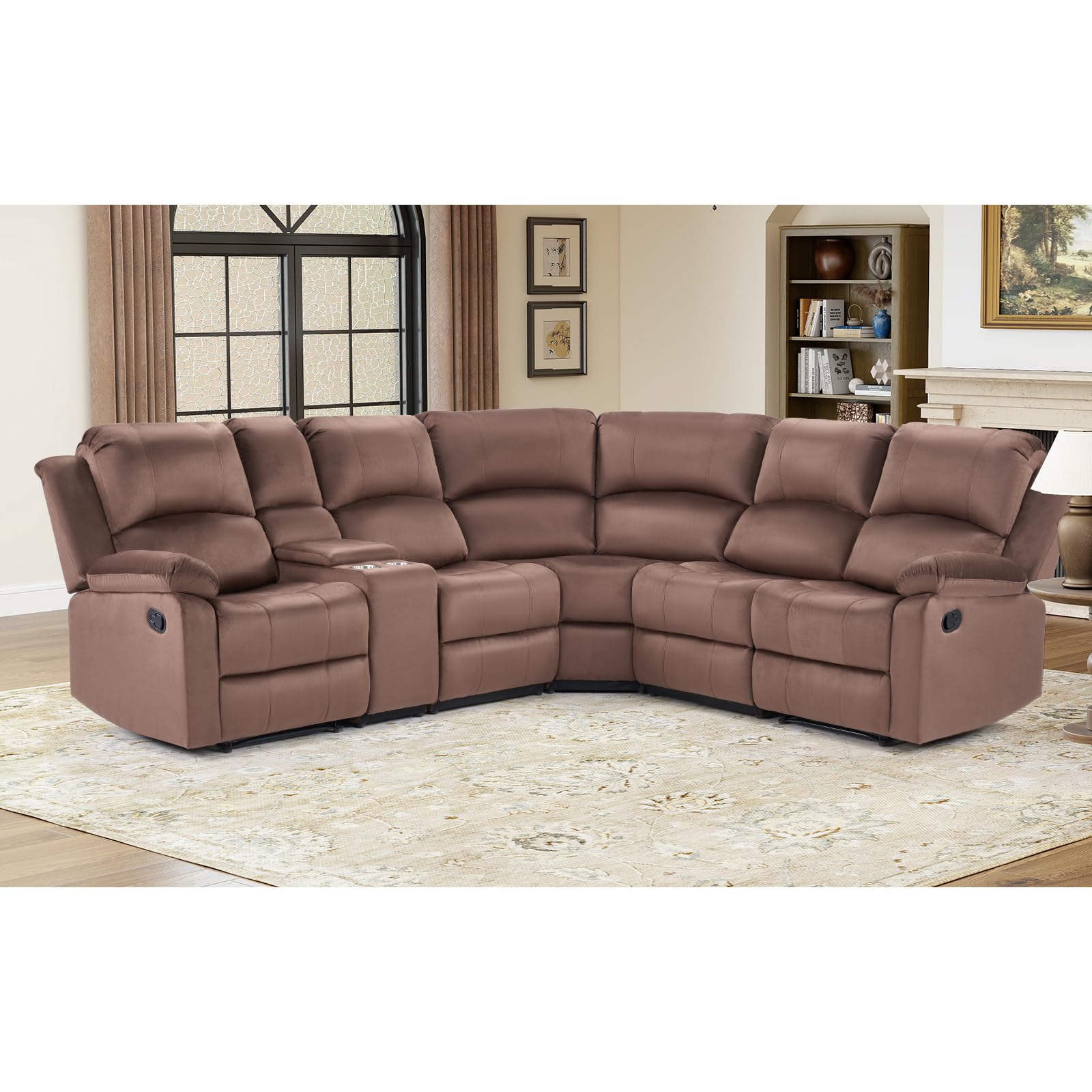 Brown / L-Shaped Sofa