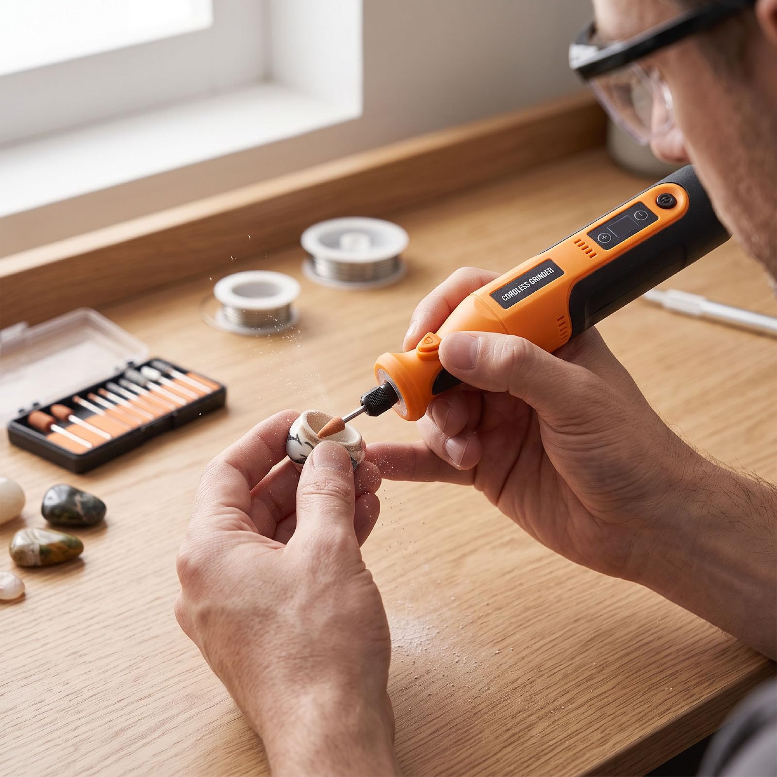 Luocute Mini Kit de Herramientas Rotativas, 12 Velocidades