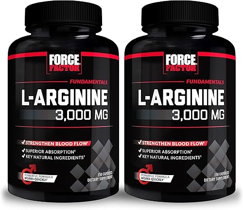 Miniatura 9 de Force Factor Suplemento de óxido nítrico de L-arginina con BioPerine para ayudar a desarrollar músculo y apoyar un flujo sanguíneo más fuerte