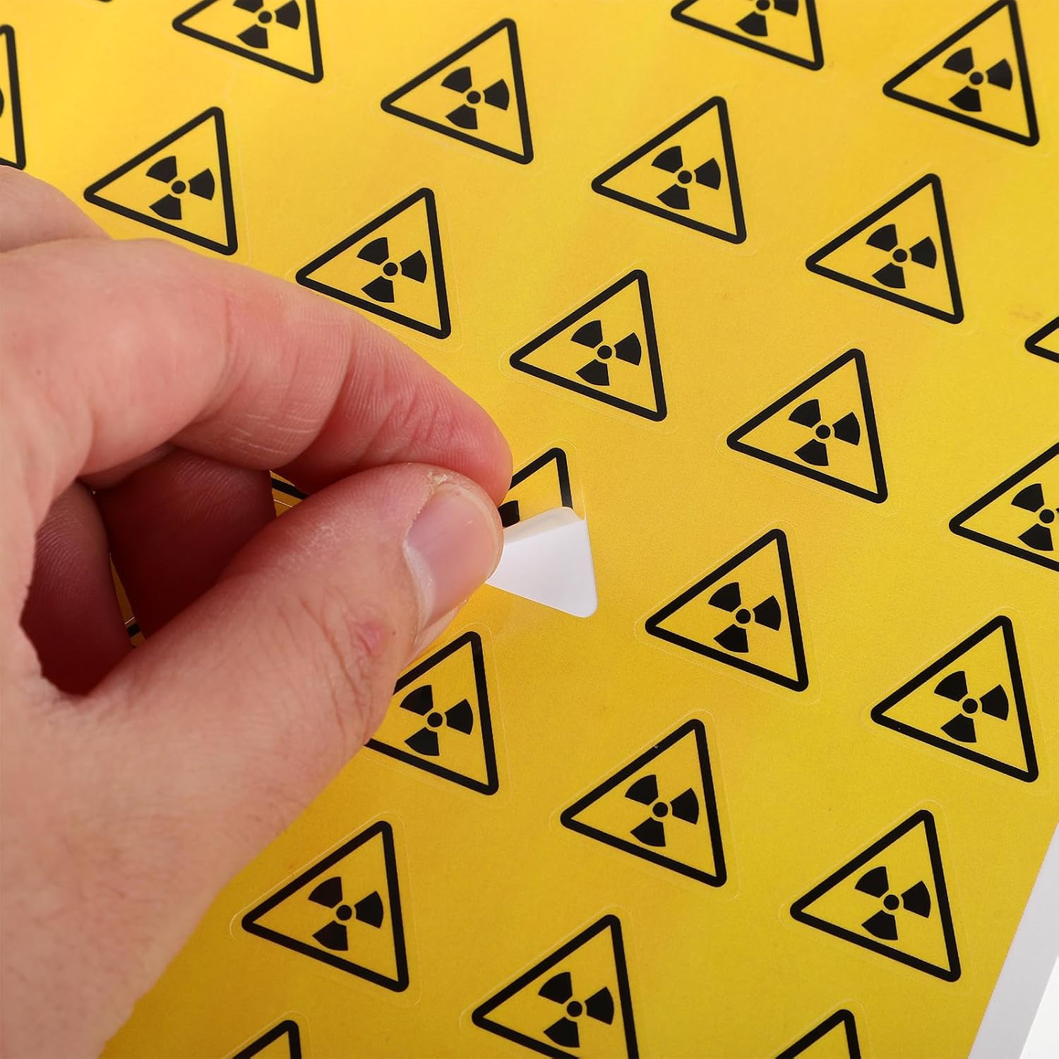 Radiation Warning Label Sticker Safety Sign Yellow 290pcs Pvc