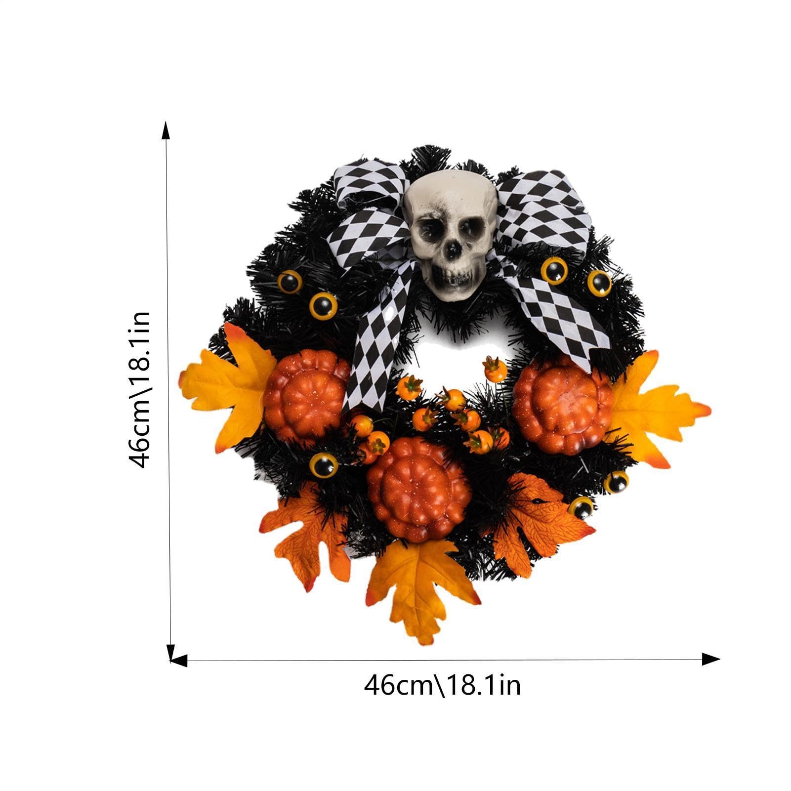 Corona Halloween Guirnalda De Hueso Artificial con Luz LED
