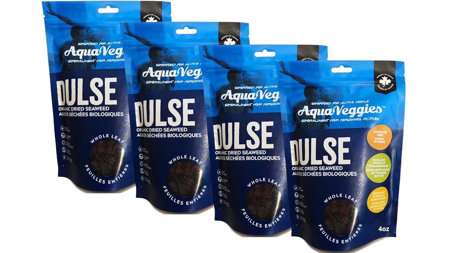 Aqua Veggies Organic Atlantic Whole Leaf Dulse 4 oz Hand