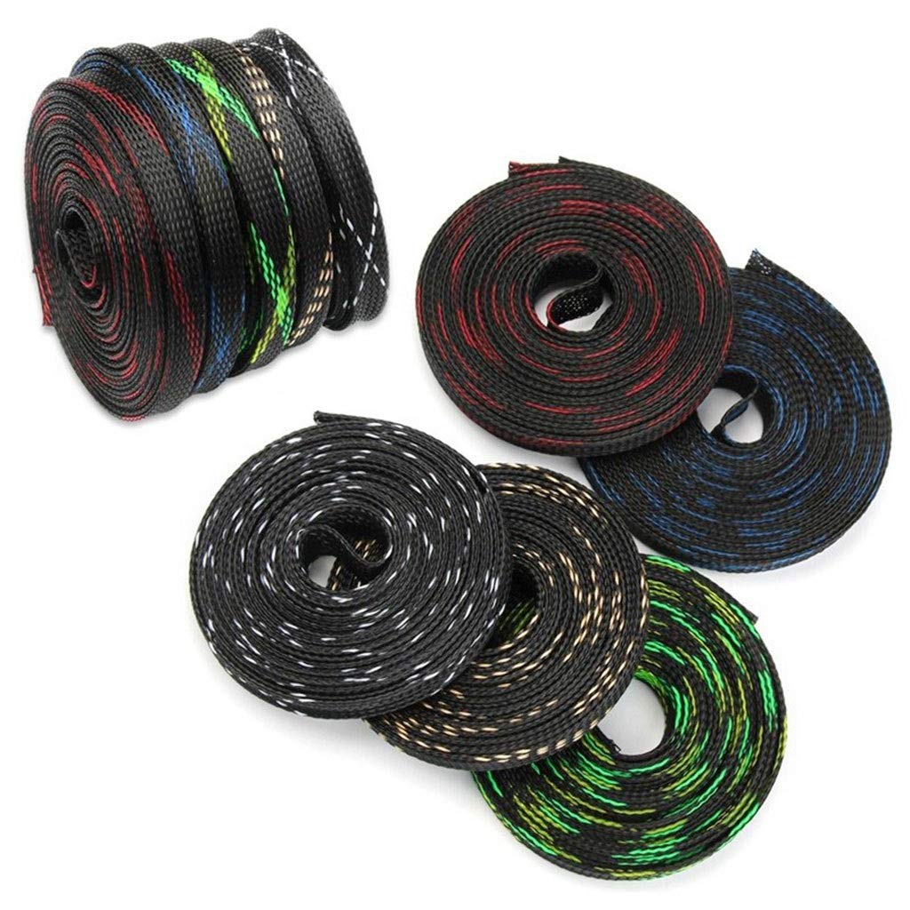 Fundas para empalmes de cables, Manguito for prensaestopas, manguito trenzado de 5 m, 10 y 50, con revestimiento aislante nailon PET mm diámetro(50M)