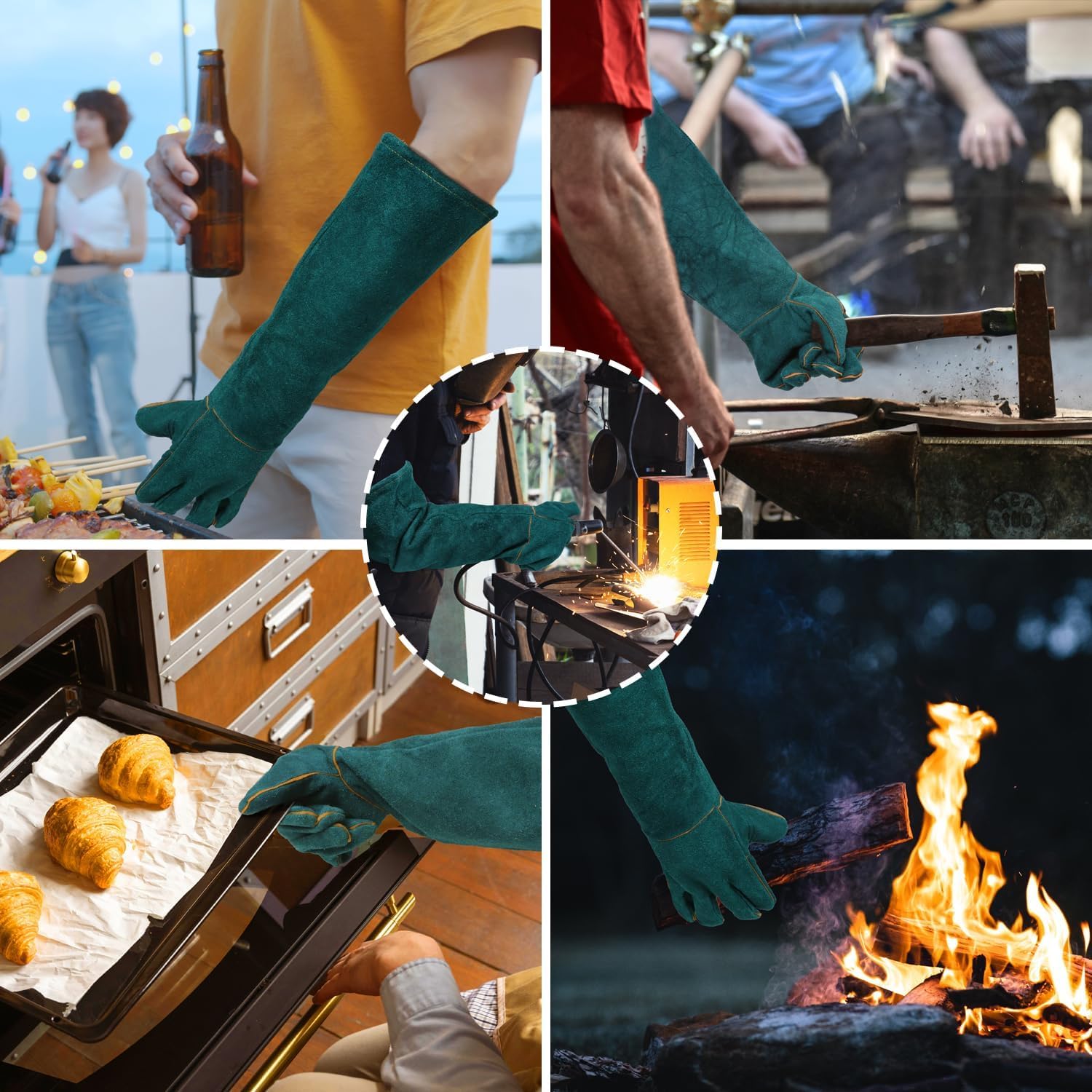 Lederhandschuhe für Tierhandhabung – flexibel für die Tierpflege und Gartenarbeit, langlebiges Design, ideal für sichere und bequeme Handhabung in verschiedenen Anwendungen