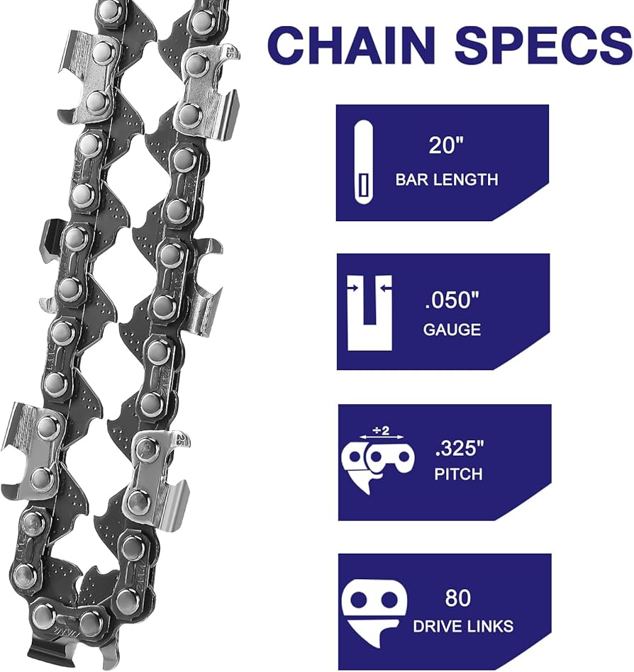 Amazon.com : 4 Pack Chainsaw Chain for 20 Inch Bar, .325