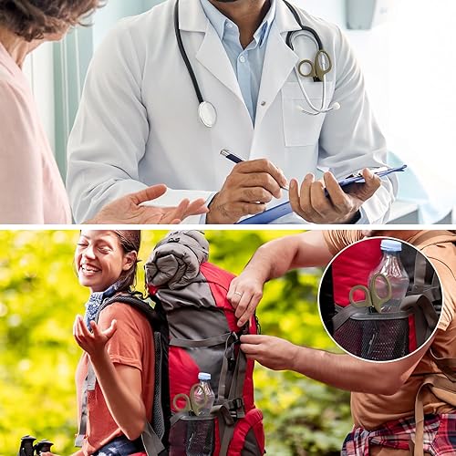 Miniatura 6 de GRICARE Paquete de 3 tijeras de trauma y luz de bolígrafo para enfermeras, bolígrafos médicos LED con medidor de pupila, tijeras de vendaje médico,