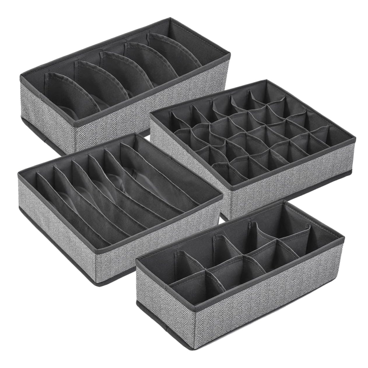 Genérico 4 Piezas perchas para pantalones cajones organizadores de ropa cajas almacenaje cajas de almacenaje organizador de cajones de calcetines de ropa interior