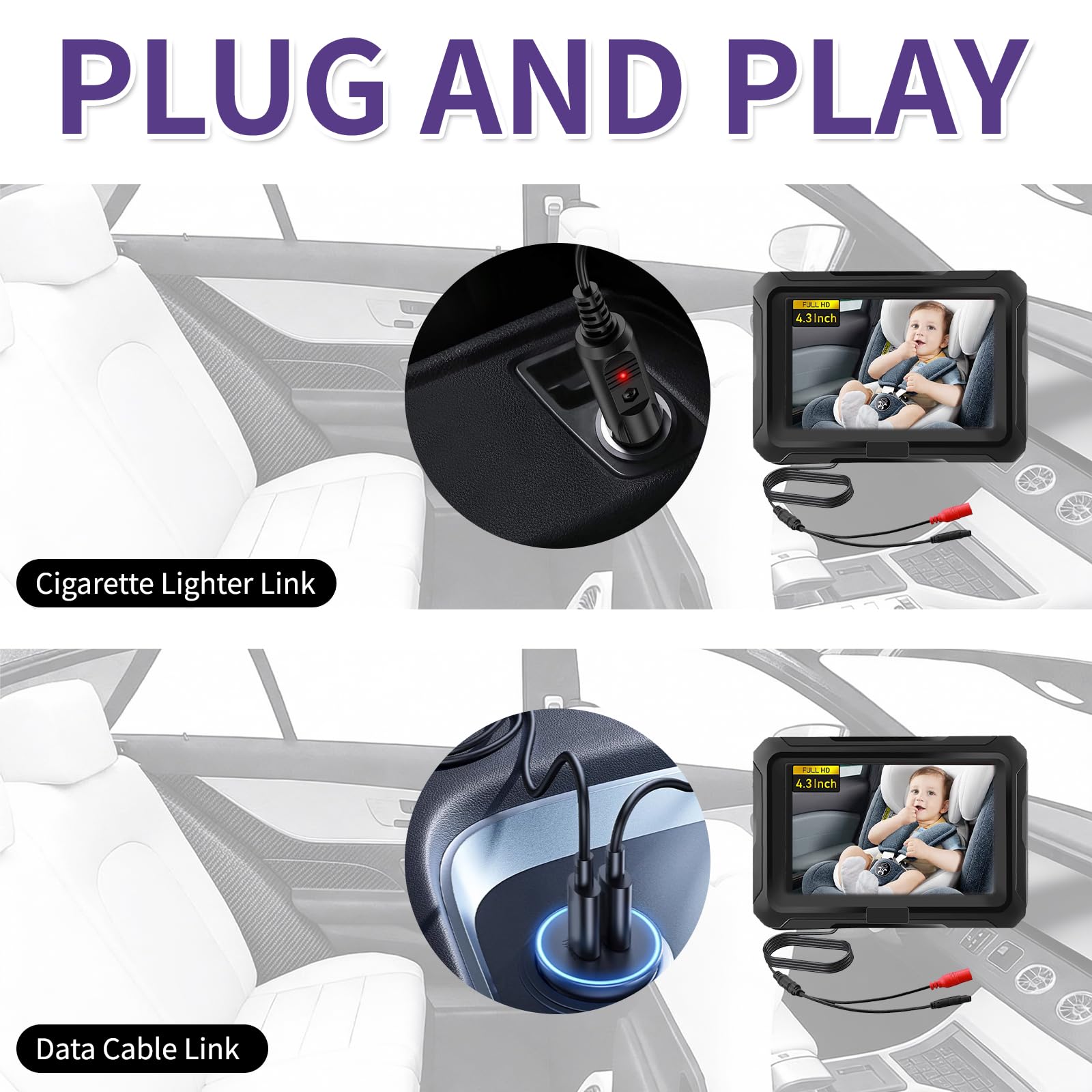 Icetop 4.3'' Baby Car Camera HD 1080P - Image 4