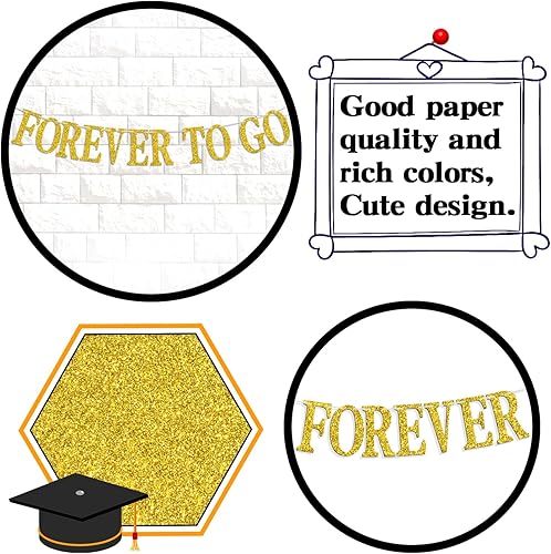 Miniatura 7 de Cartel de 1 año con texto en inglés "Down Forever to Go", regalo de 1 año de matrimonio, suministros de decoración de fiesta de aniversario de boda