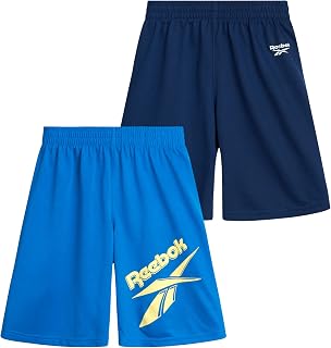 Boys' Active Shorts - 2 Pack French Terry Sweat Shorts - Gym Running Performance Athletic Shorts (8-20)