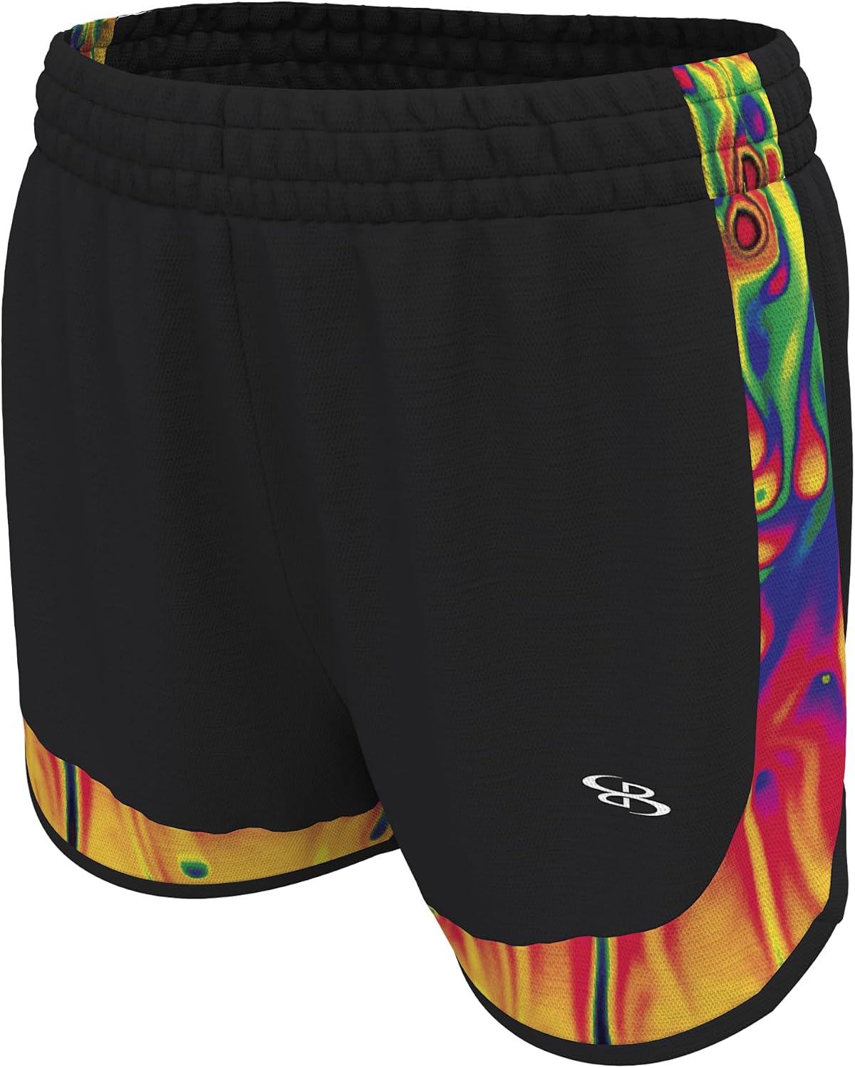 Boombah Girls' Aspire Shorts, Lightweight Training Short, Mesh Panels, Brief Liner, 3" Inseam - Lava