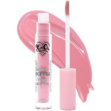 Kimchi Chic Beauty Mattely Poppin Liquid Matte Lipstick, Long Lasting Highly Pigmented Lip Color, Lightweight Transfer-Resistant Matte Liquid Lipstick, Cruelty-Free, 01 Werk, 0.08 fl oz