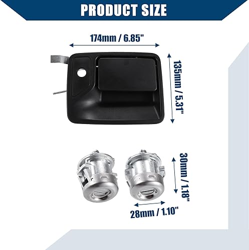 Miniatura 7 de N. 7C3Z1521990A7C3Z2522405AA7C3Z2522405AA  Manija exteriorpuerta con interruptor de encendido de cilindro de bloqueo para Ford F150 97-03 para Ford