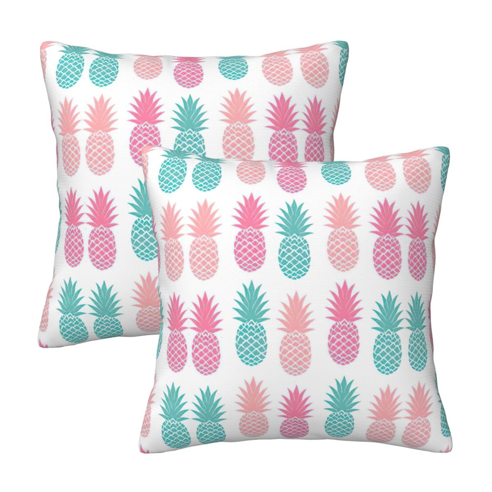RRhgipp Colored Pineapple Throw Pillow Cases Decorative Cushion Covers Couch Bed Sofa Decoration Xmas Gifts Bed