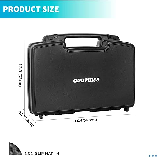 Miniatura 16 de Funda rígida portátil de 12.2 x 9.85 x 3.77 pulgadas con espuma personalizable en dados que protege equipos, electrónica, herramientas, micrófonos