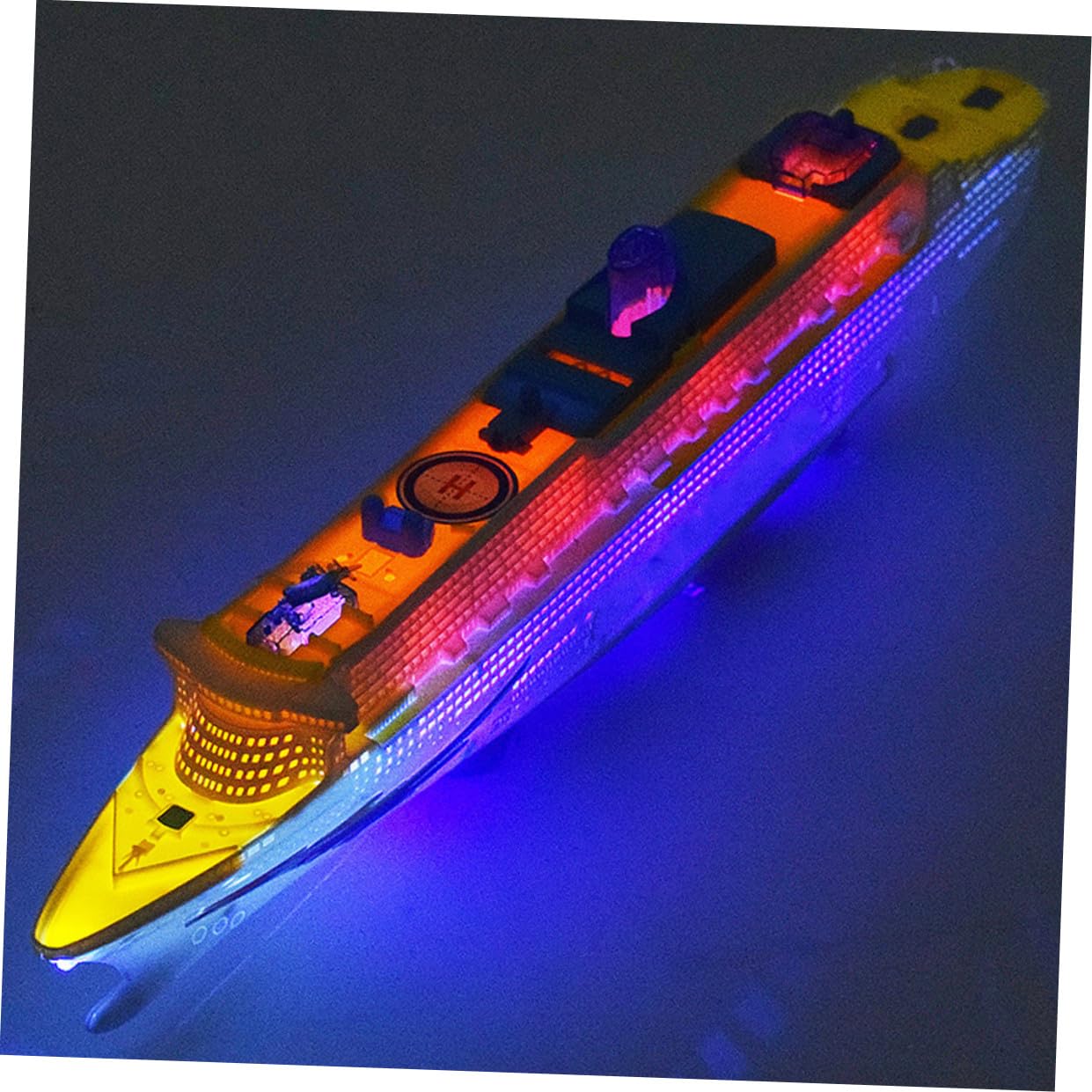 Abaodam Giocattolo Nave da Crociera Elettrica Luci LED e Suoni | Riproduzione Miniatura Ocean Liner in Plastica, per Ragazzo Ragazza e Ragazzi, Mini Giocattolo