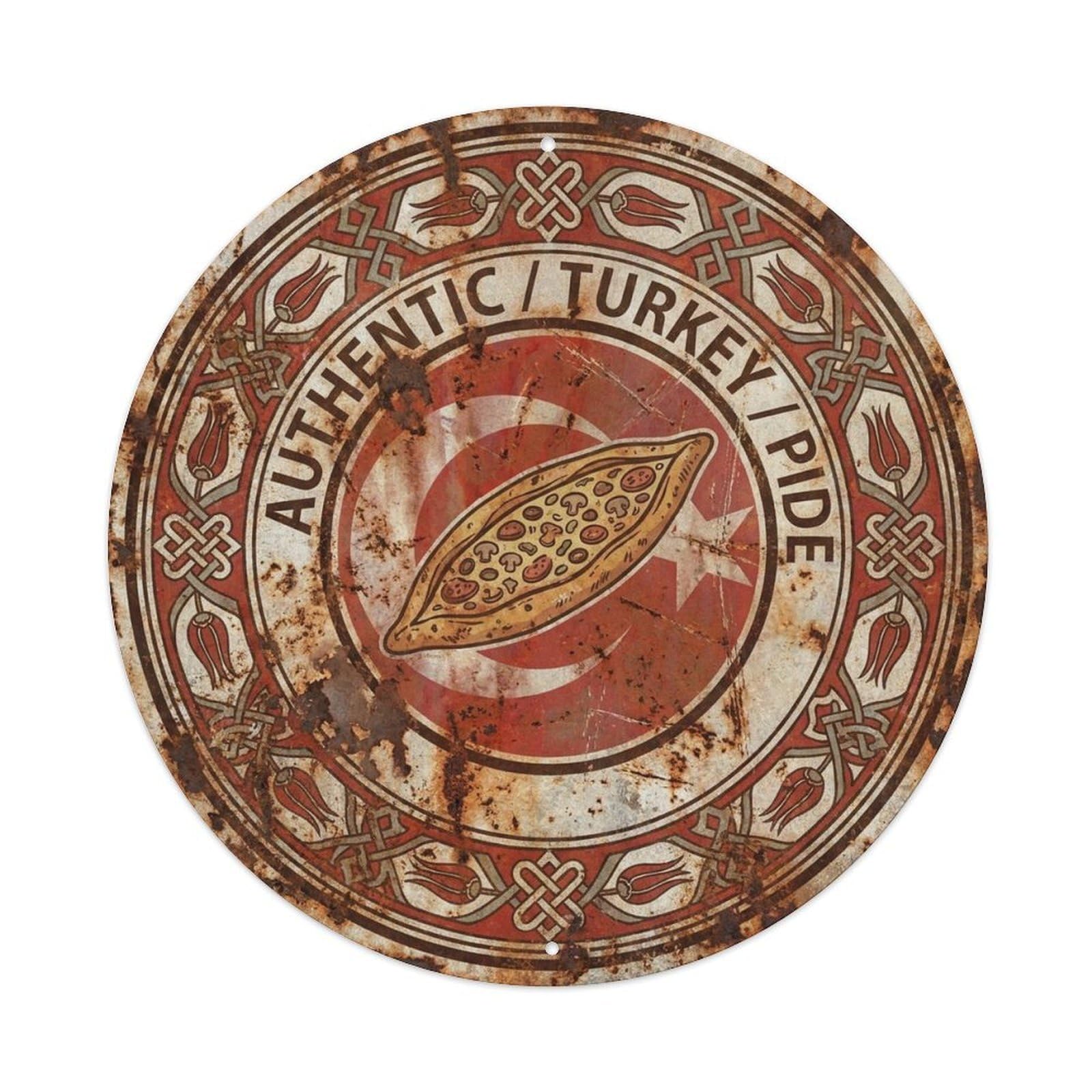 Turkey Travel Pide Turkish Flatbread Cuisine Metal Tin Sign