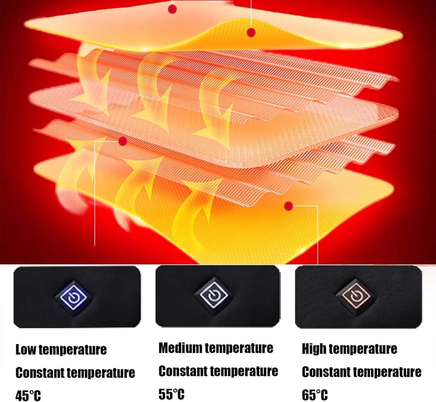 [Ennuts] 電熱インナー 上下セットUSB式 42箇所発熱ウェア ヒーターインナー 3段階温度 電熱パンツ 電熱ウエア電熱イン