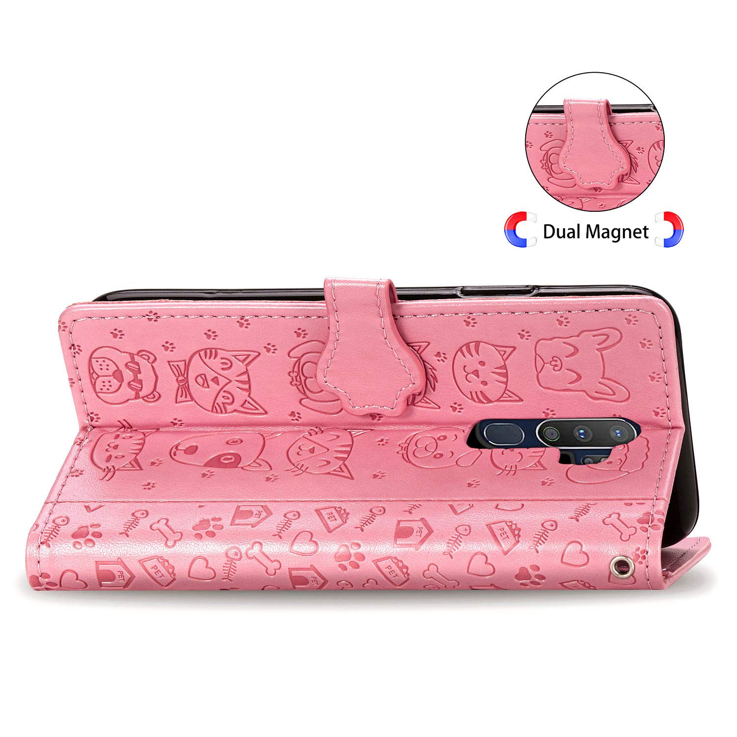 Fertuo Cover OPPO A9 2020 / A5 2020, Custodia Portafoglio