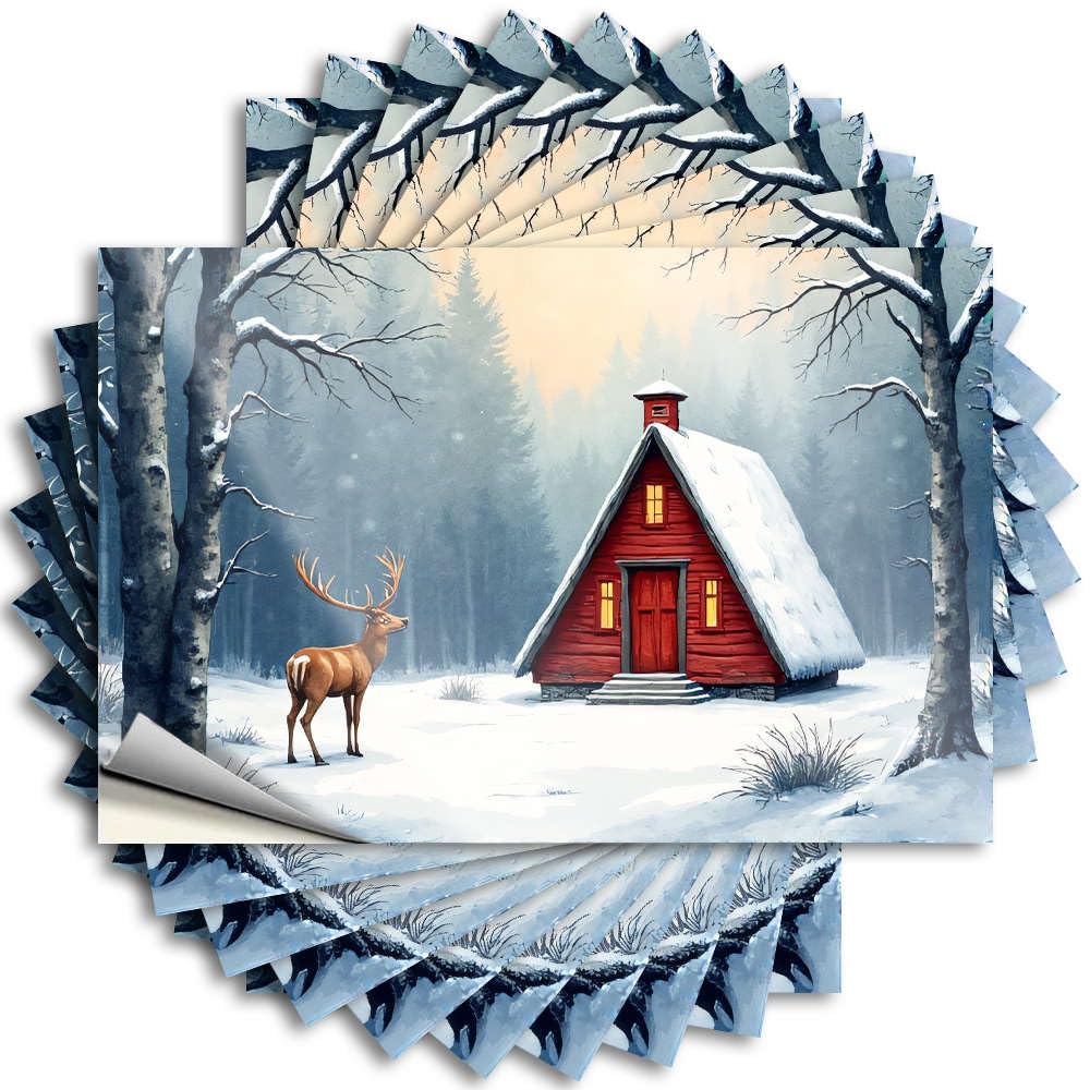 Quote Sweet, Silicone Bottle A Majestic Deer Stands Guard in Front of A Cozy | Restroom Accessories(6X9CM)